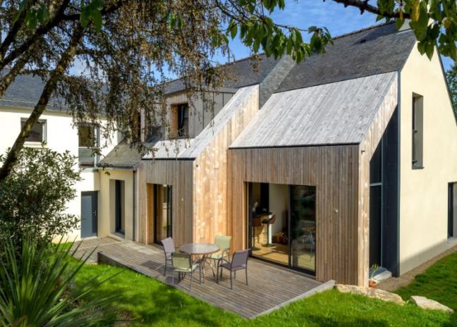 Extension de maison individuelle par notre agence Lunven architecture à Vannes